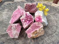 Natural Drusy Salrose on Dolomite Matrix Specimens x 6 From Kakanda, Congo - Toprock Gemstones and Minerals 