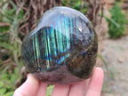 Polished Labradorite Hearts x 2 From Tulear, Madagascar - Toprock Gemstones and Minerals 