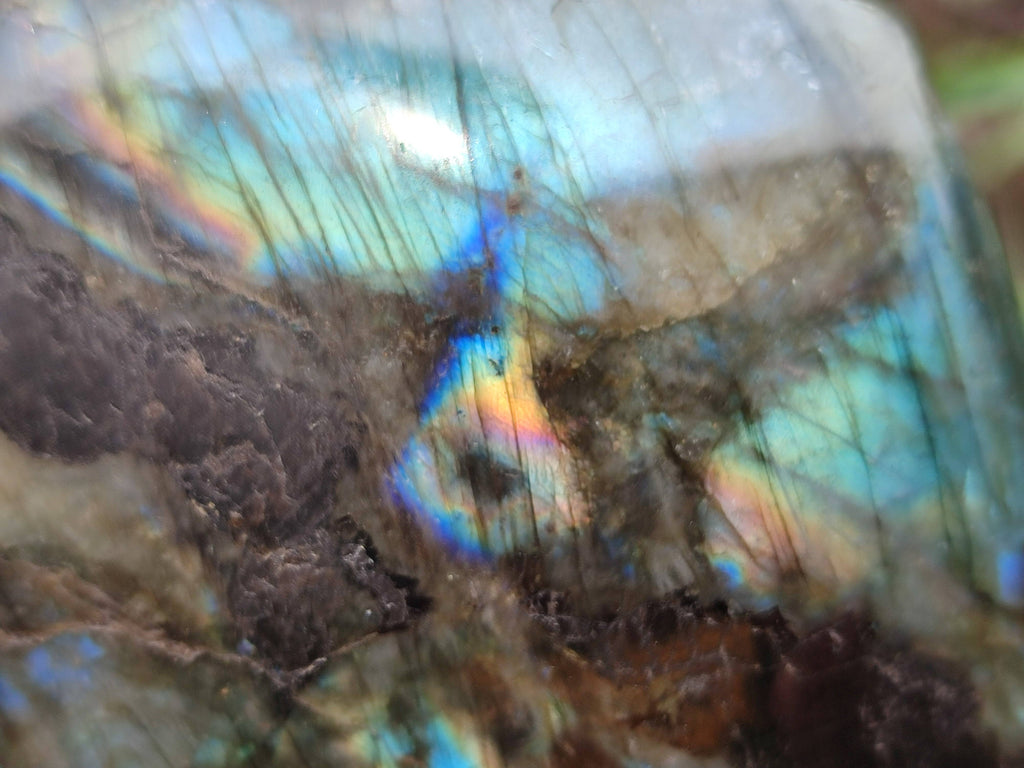 Polished Labradorite Hearts x 2 From Tulear, Madagascar - Toprock Gemstones and Minerals 