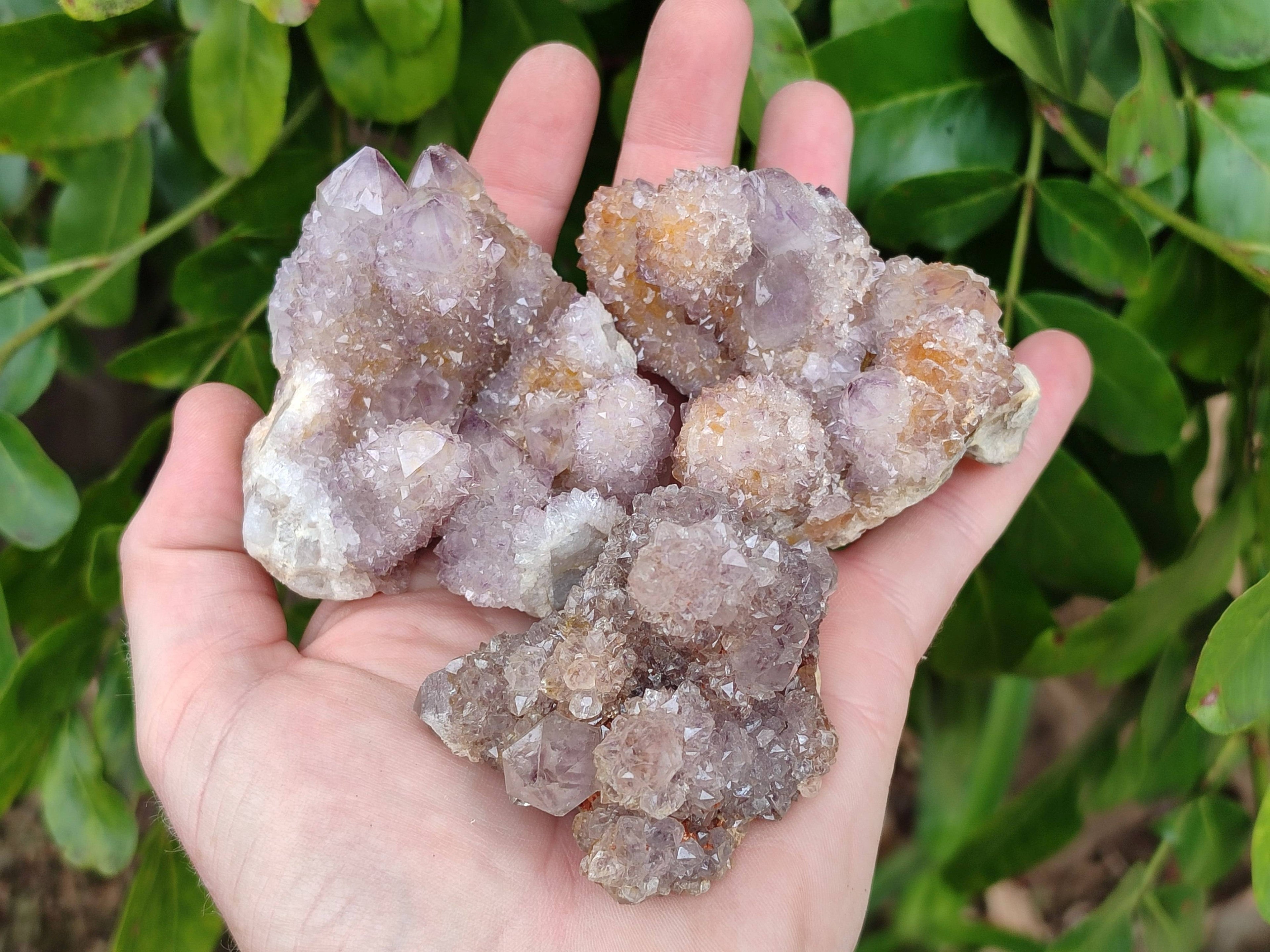 Natural Ametrine Spirit Quartz Clusters x 6 From South Africa - Toprock Gemstones and Minerals 