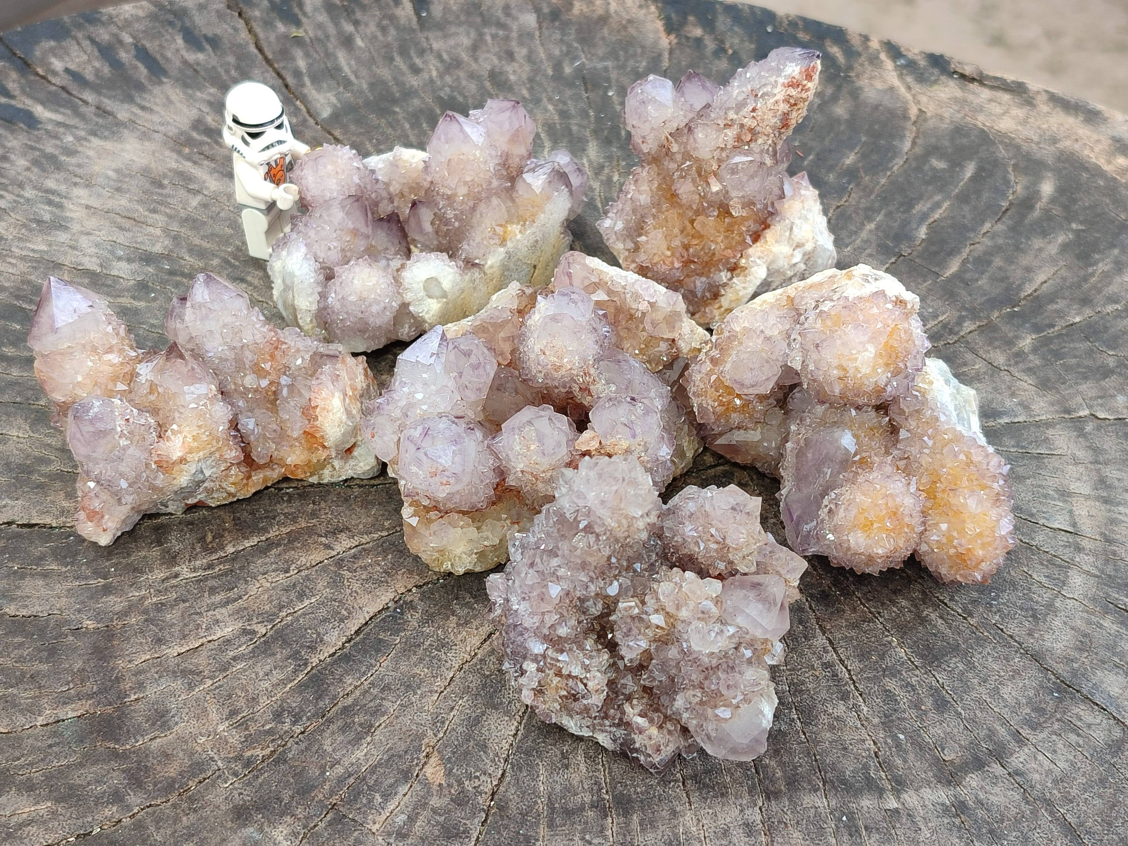 Natural Ametrine Spirit Quartz Clusters x 6 From South Africa - Toprock Gemstones and Minerals 