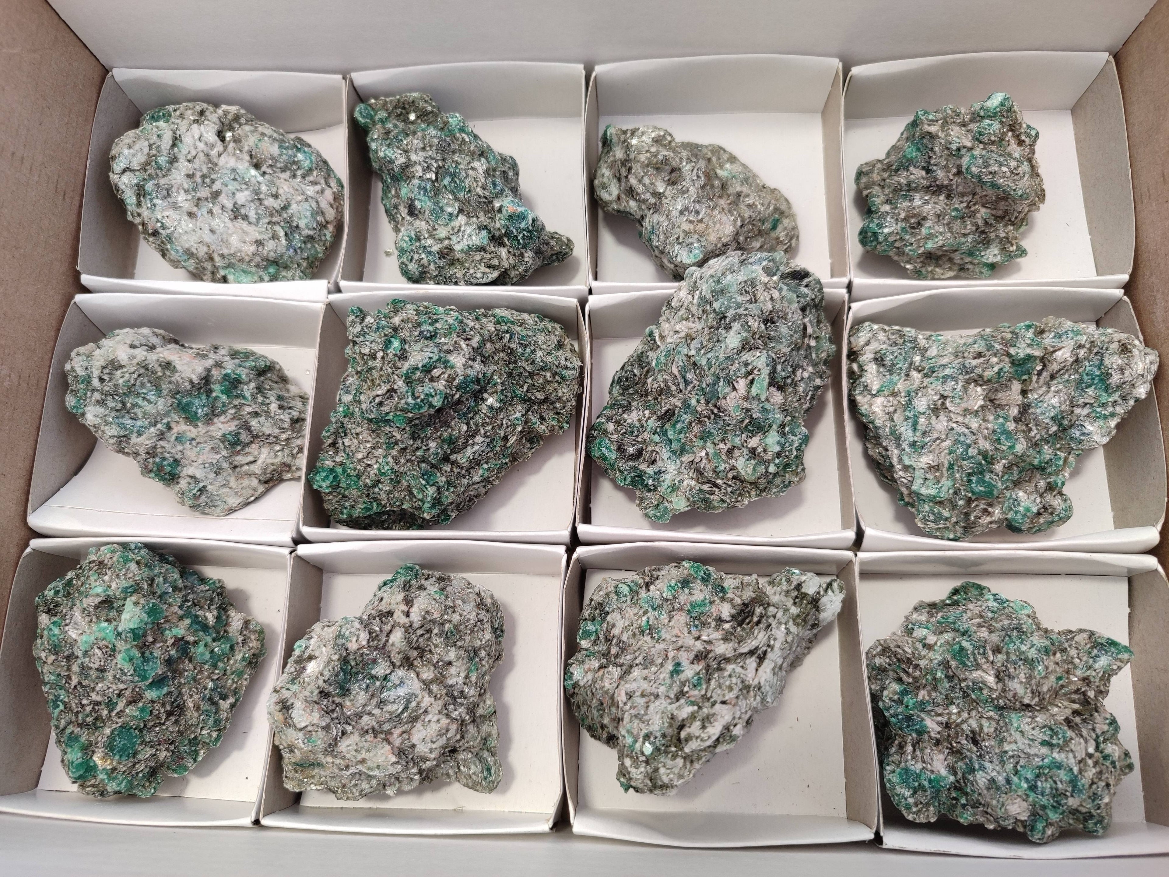 Natural Emerald Mica 'Mutokolite' Specimens x 12 From Mutoko, Zimbabwe - Toprock Gemstones and Minerals 