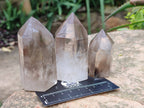 Polished Phantom Smokey Quartz Crystals x 6 From Madagascar - Toprock Gemstones and Minerals 
