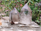 Polished Phantom Smokey Quartz Crystals x 6 From Madagascar - Toprock Gemstones and Minerals 
