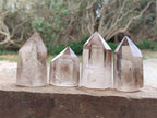 Polished Phantom Smokey Quartz Crystals x 6 From Madagascar - Toprock Gemstones and Minerals 
