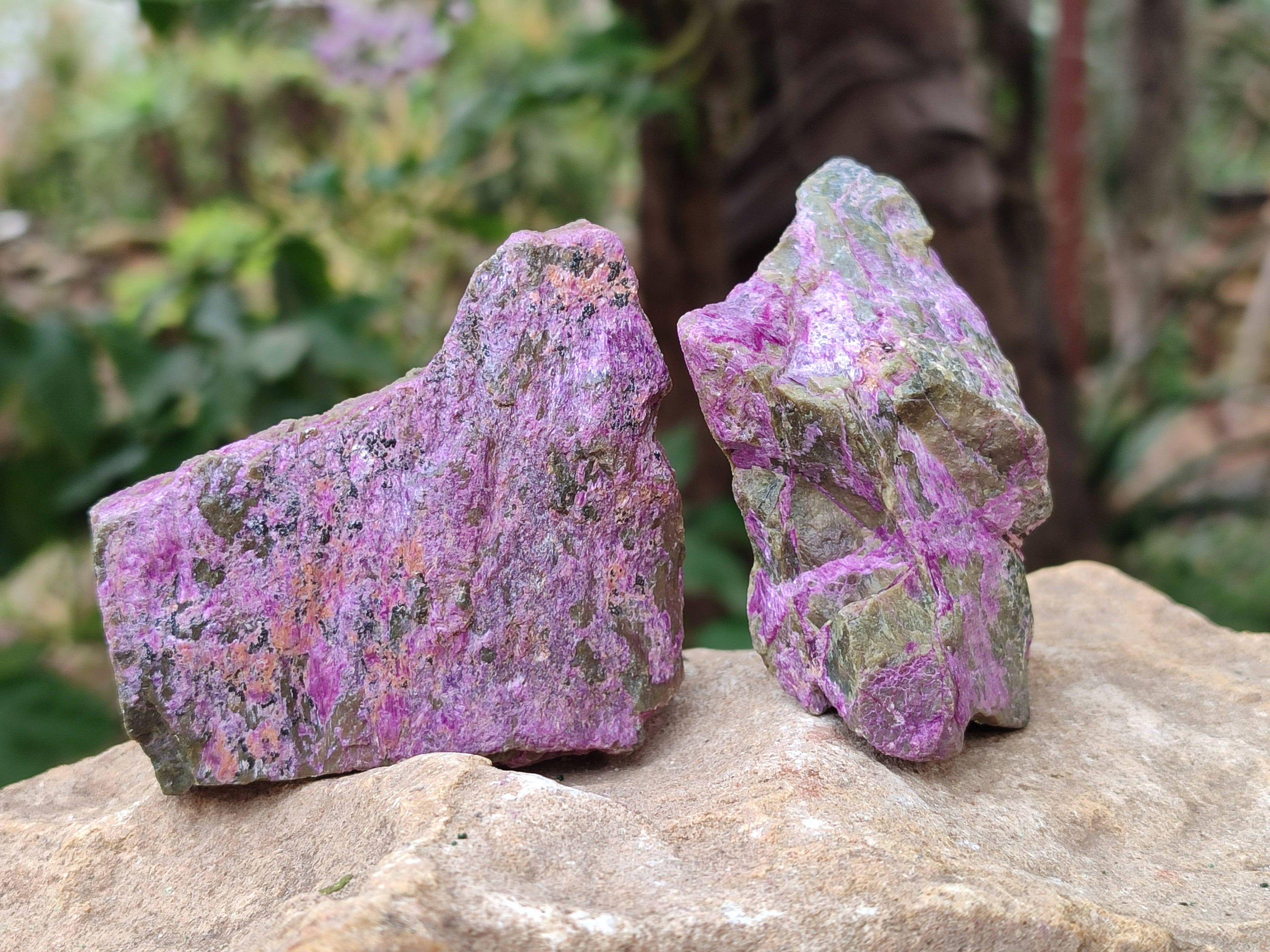 Natural Stichtite Specimens x 12 From Barberton, South Africa - Toprock Gemstones and Minerals 