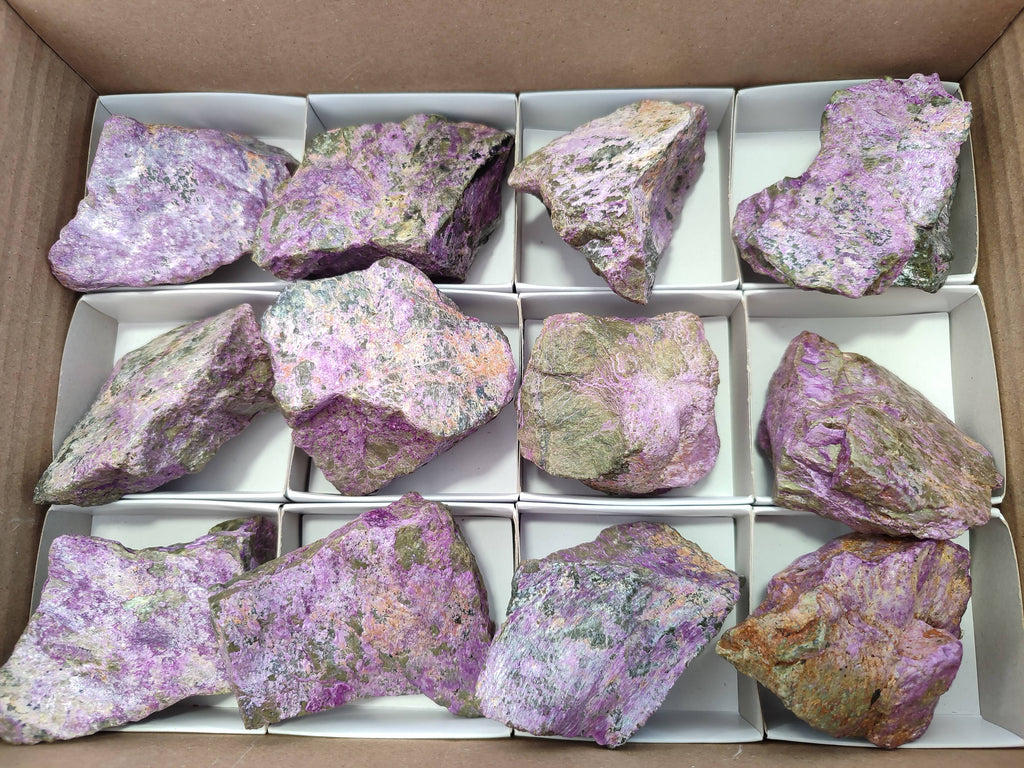 Natural Stichtite Specimens x 12 From Barberton, South Africa - Toprock Gemstones and Minerals 