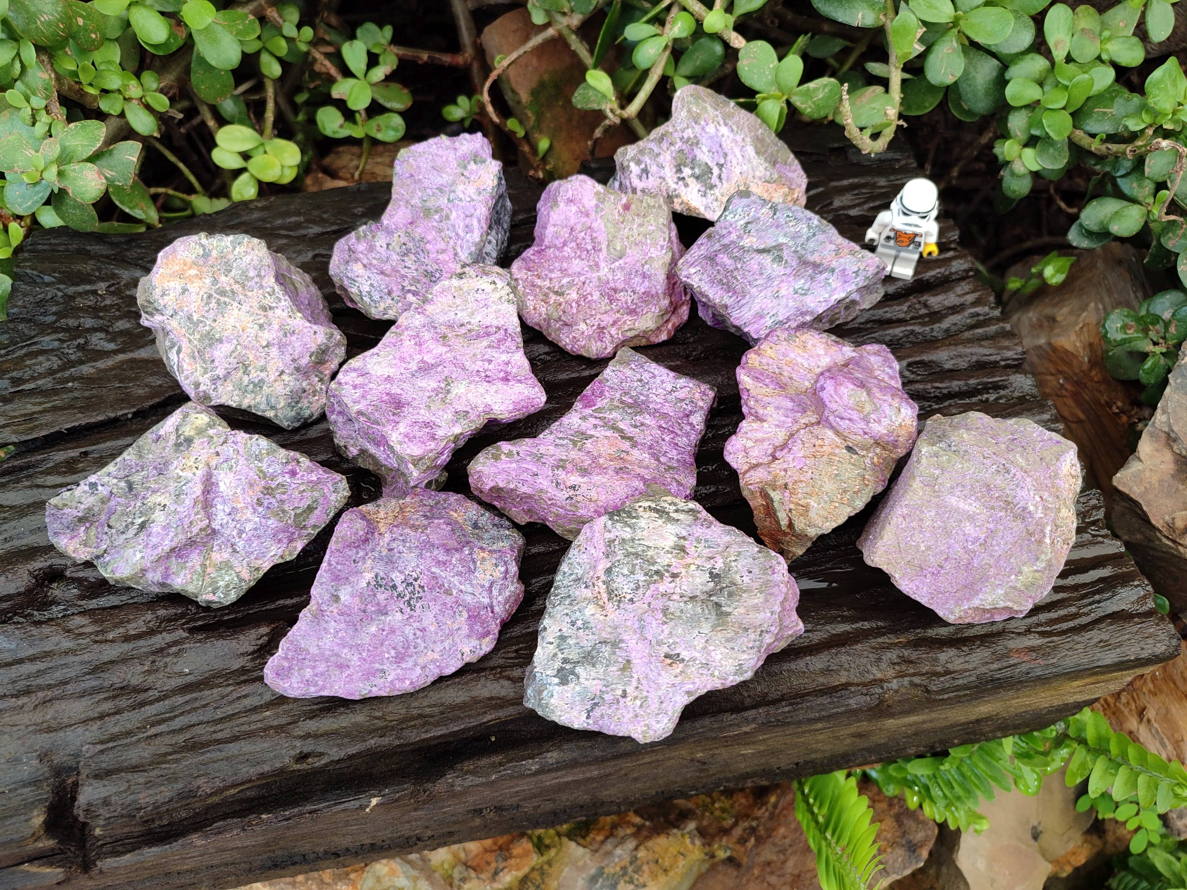 Natural Stichtite Specimens x 12 From Barberton, South Africa - Toprock Gemstones and Minerals 
