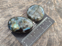 Polished Labradorite Palm Stones x 20 From Tulear, Madagascar - Toprock Gemstones and Minerals 