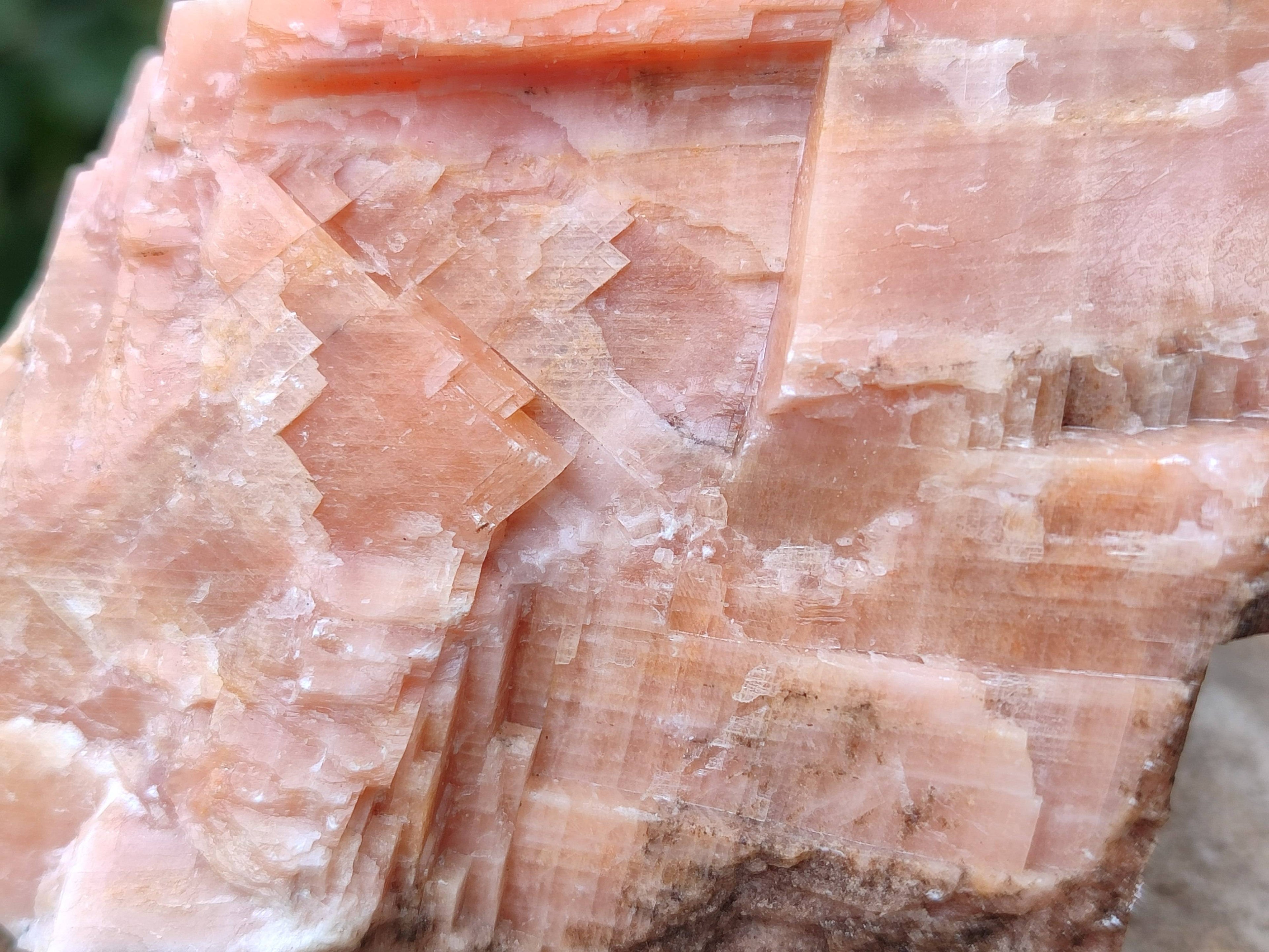 Natural Sunset Orange Calcite Specimens x 3 From Spitzkop, Namibia - Toprock Gemstones and Minerals 
