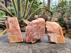 Natural Sunset Orange Calcite Specimens x 3 From Spitzkop, Namibia - Toprock Gemstones and Minerals 