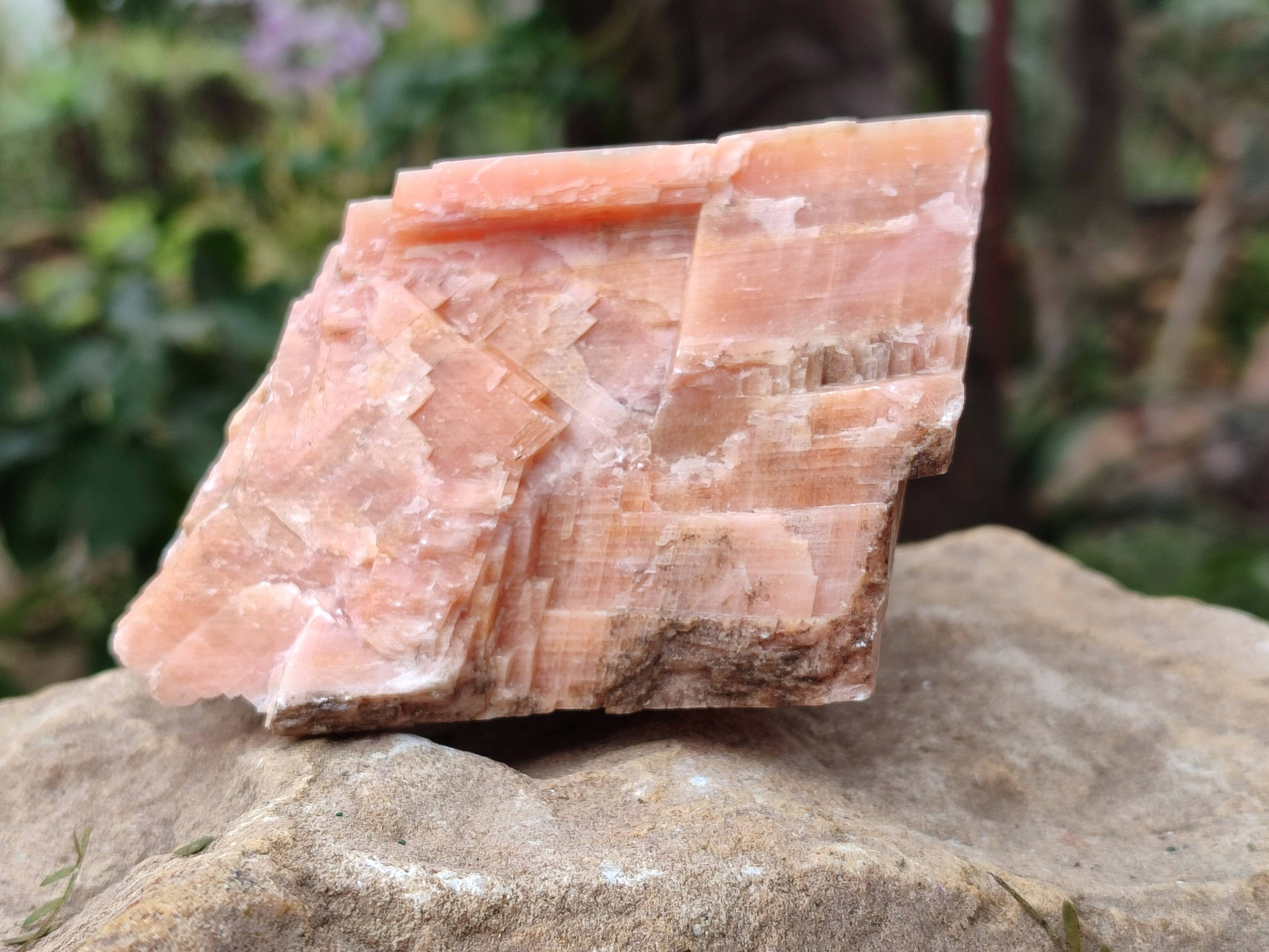 Natural Sunset Orange Calcite Specimens x 3 From Spitzkop, Namibia - Toprock Gemstones and Minerals 