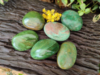 Polished Green Verdite Free Forms x 6 From Zimbabwe - Toprock Gemstones and Minerals 