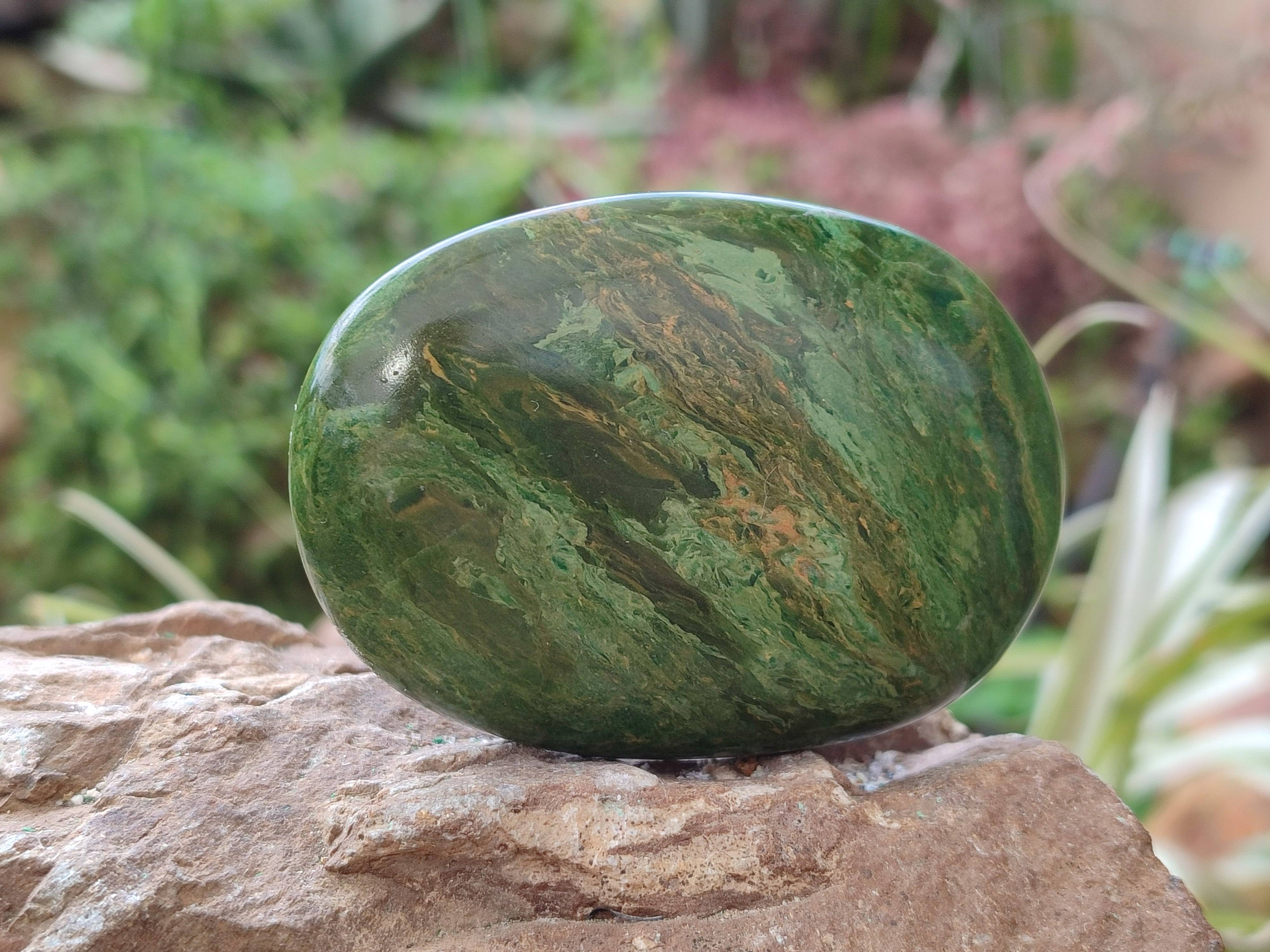Polished Green Verdite Free Forms x 6 From Zimbabwe - Toprock Gemstones and Minerals 