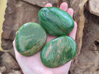 Polished Green Verdite Free Forms x 6 From Zimbabwe - Toprock Gemstones and Minerals 