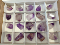 Polished Window Amethyst Crystals x 20 From Madagascar - Toprock Gemstones and Minerals 
