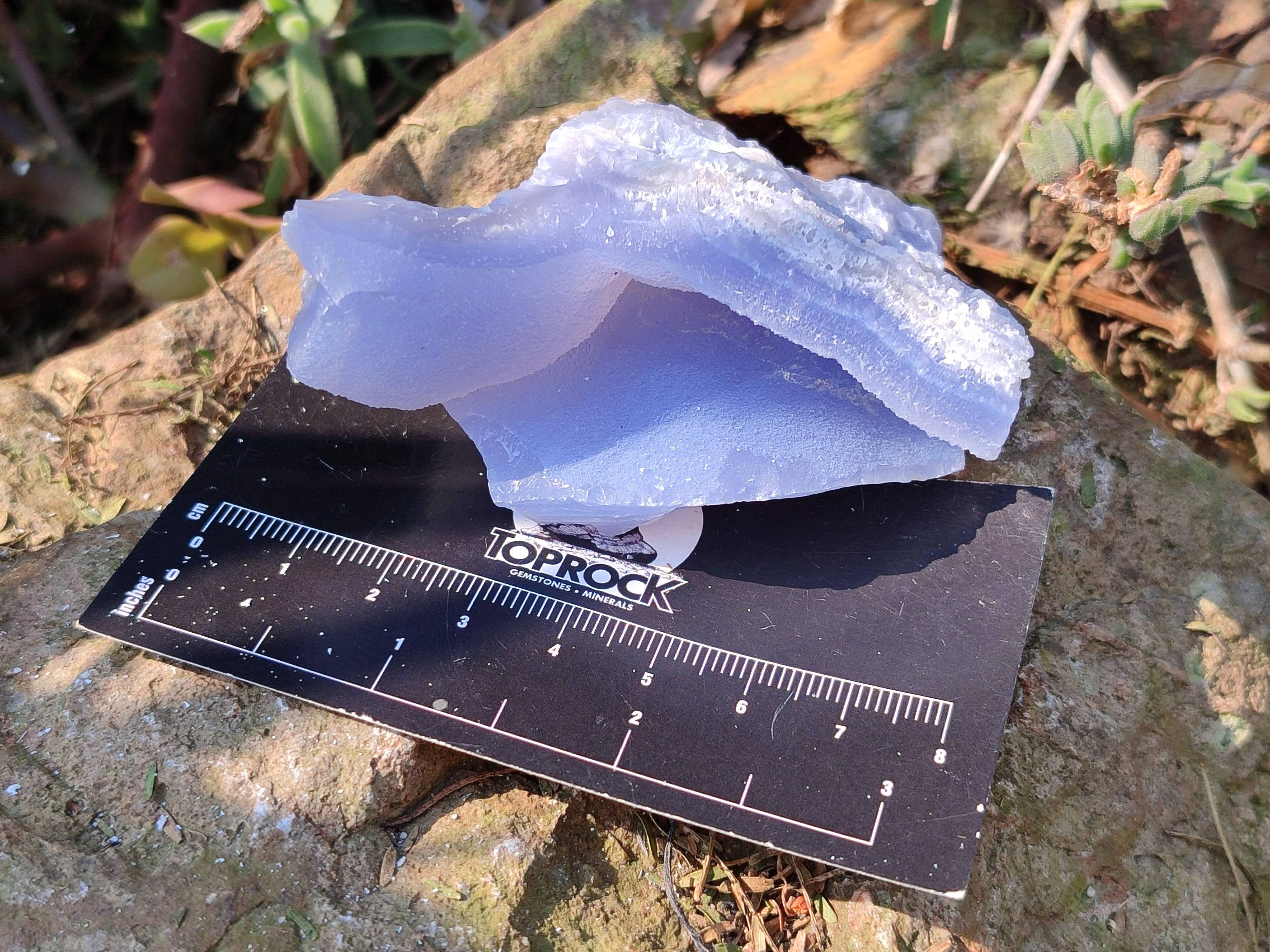 Natural Etched Blue Chalcedony Specimens x 12 From Nsanje, Malawi - Toprock Gemstones and Minerals 