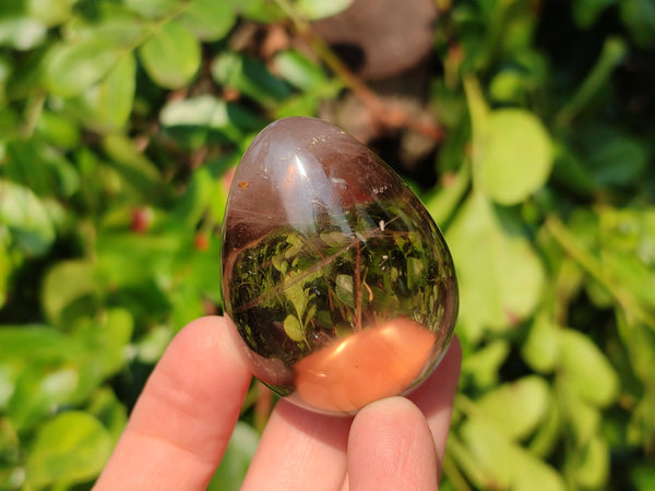 Polished Smokey Quartz Eggs x 4 From Madagascar