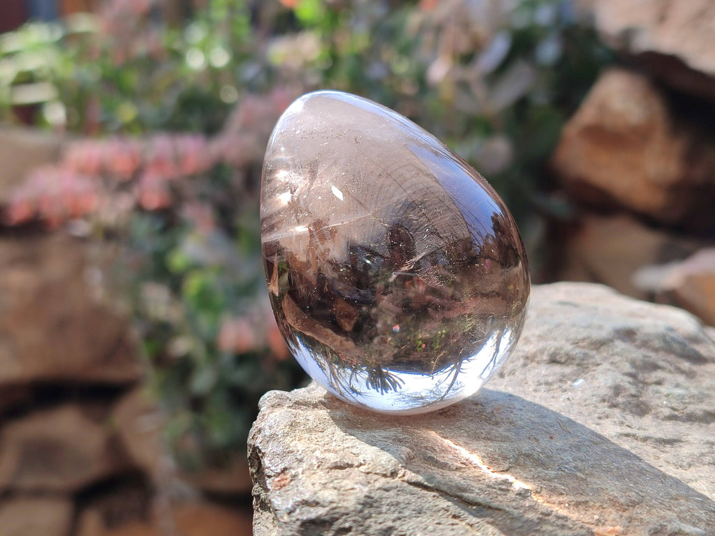 Polished Smokey Quartz Eggs x 4 From Madagascar - Toprock Gemstones and Minerals 