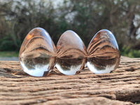 Polished Smokey Quartz Eggs x 4 From Madagascar
