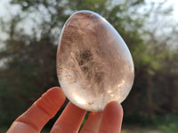 Polished Smokey Quartz Eggs x 4 From Madagascar
