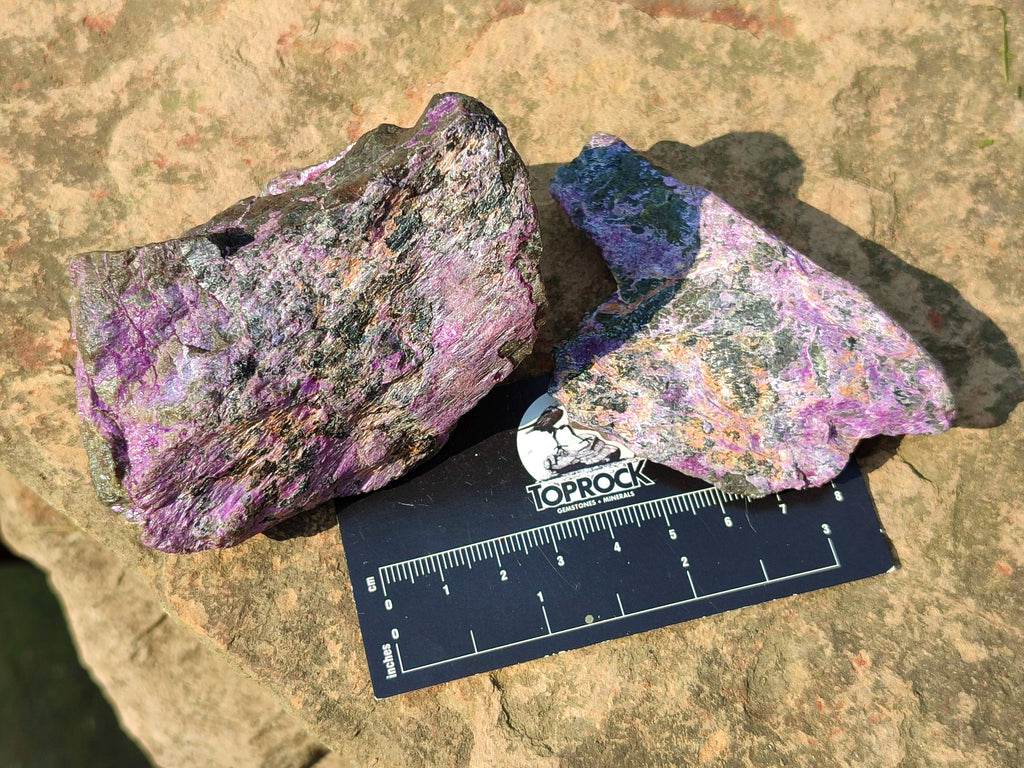 Natural Stichtite Specimens x 24 From Barberton, South Africa - Toprock Gemstones and Minerals 