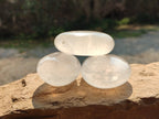 Polished Girasol Pearl Quartz Palm Stones x 12 From Ambatondrazaka, Madagascar - Toprock Gemstones and Minerals 