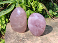 Polished Star Rose Quartz Standing Free Forms x 2 From Madagascar - Toprock Gemstones and Minerals 