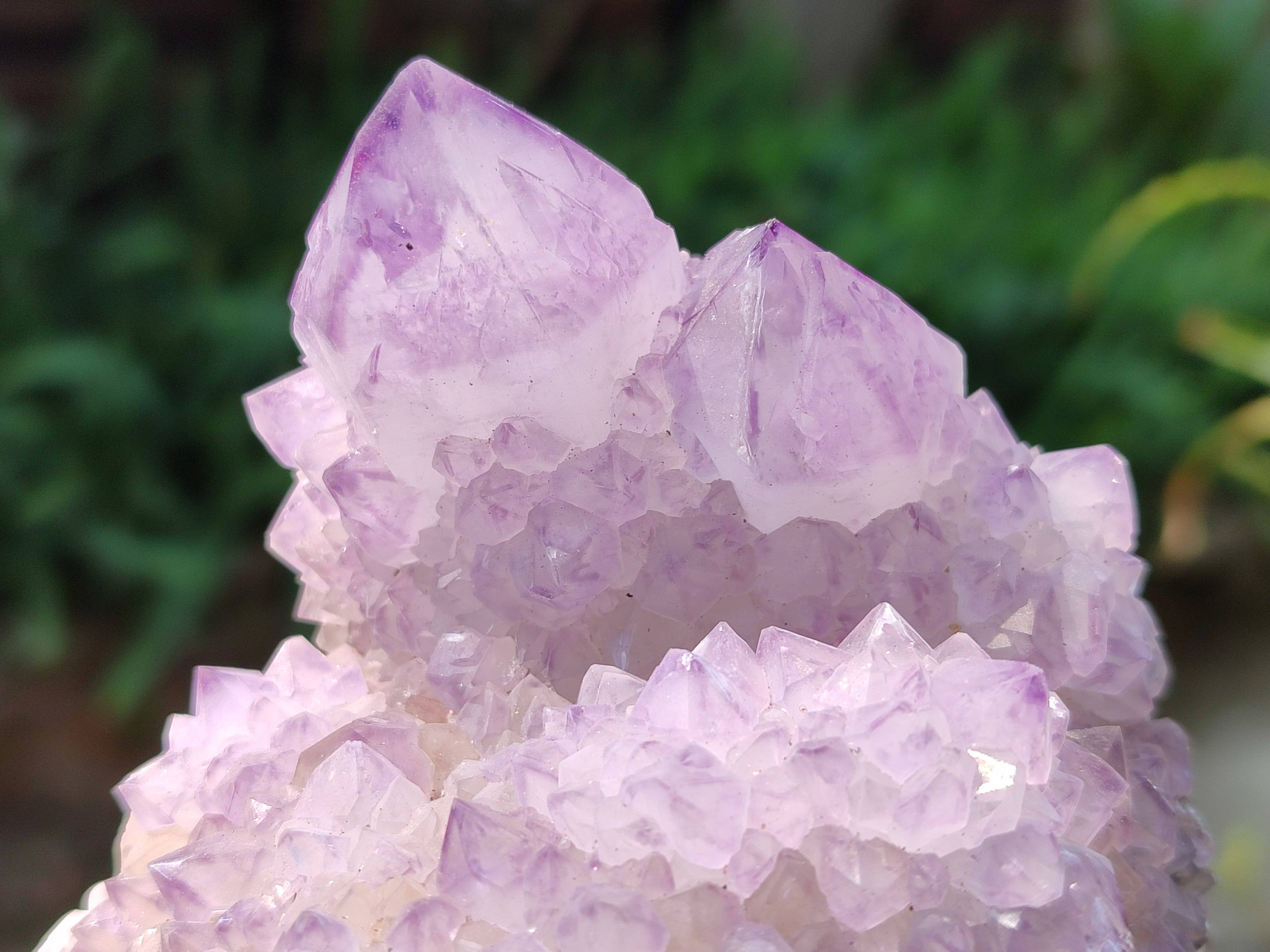 Natural Amethyst Spirit Quartz Clusters x 2 From South Africa - Toprock Gemstones and Minerals 