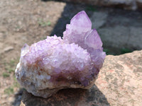 Natural Amethyst Spirit Quartz Clusters x 2 From South Africa - Toprock Gemstones and Minerals 