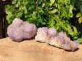 Natural Amethyst Spirit Quartz Clusters x 3 From South Africa - Toprock Gemstones and Minerals 