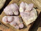 Natural Amethyst Spirit Quartz Clusters x 3 From South Africa - Toprock Gemstones and Minerals 