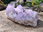 Natural Amethyst Spirit Quartz Clusters x 3 From South Africa - Toprock Gemstones and Minerals 