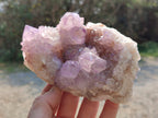 Natural Amethyst Spirit Quartz Clusters x 3 From South Africa - Toprock Gemstones and Minerals 