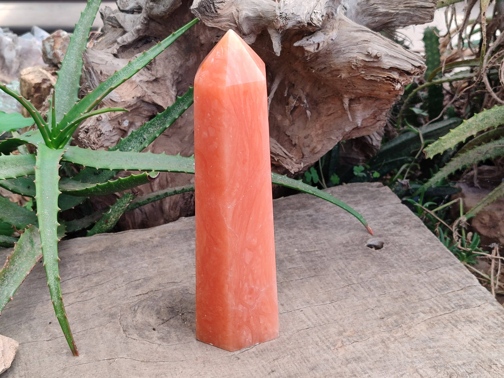 Polished Orange Twist Calcite Tower x 1 From Madagascar - Toprock Gemstones and Minerals 