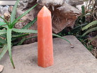 Polished Orange Twist Calcite Tower x 1 From Madagascar