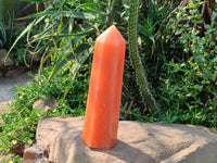 Polished Orange Twist Calcite Tower x 1 From Madagascar