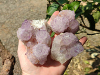 Natural Amethyst Spirit Quartz Clusters x 6 From Boekenhouthoek, South Africa