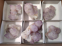 Natural Amethyst Spirit Quartz Clusters x 6 From Boekenhouthoek, South Africa