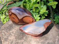 Polished On One Side Polychrome Jasper Nodules x 3 From NW Coast, Madagascar