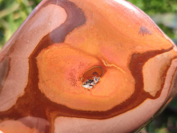 Polished On One Side Polychrome Jasper Nodules x 3 From NW Coast, Madagascar