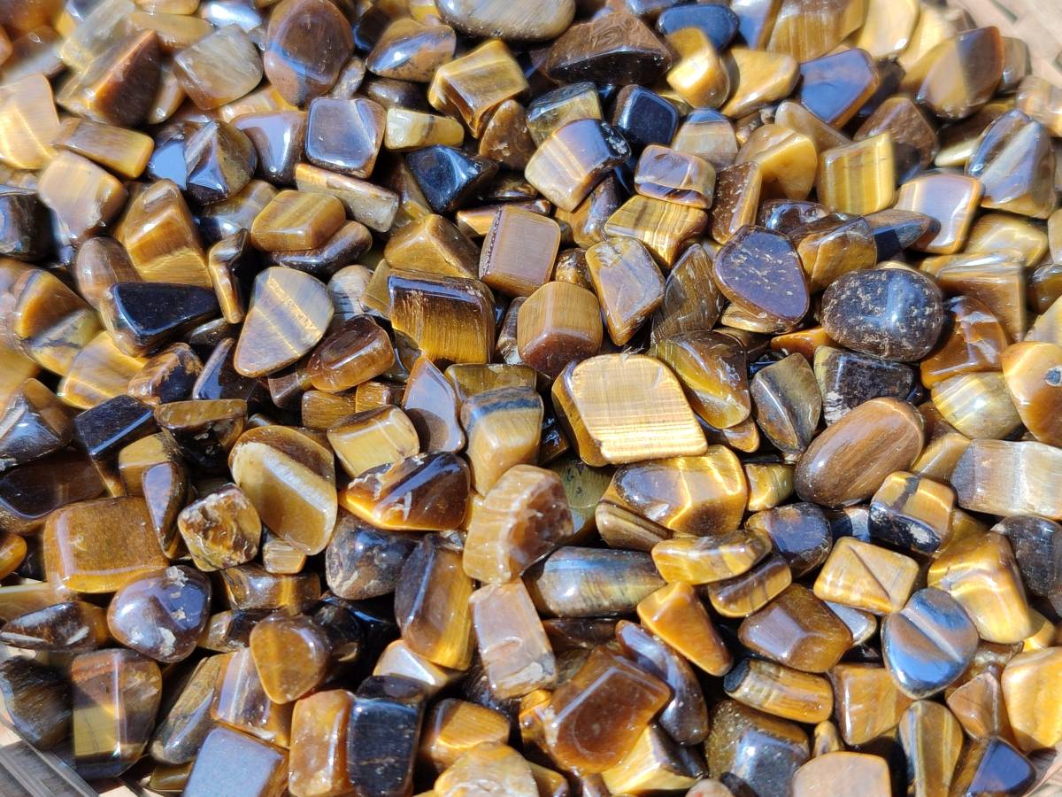 Polished Tigers Eye Tumbled Stones x 6 Kg Lot From South Africa - Toprock Gemstones and Minerals 