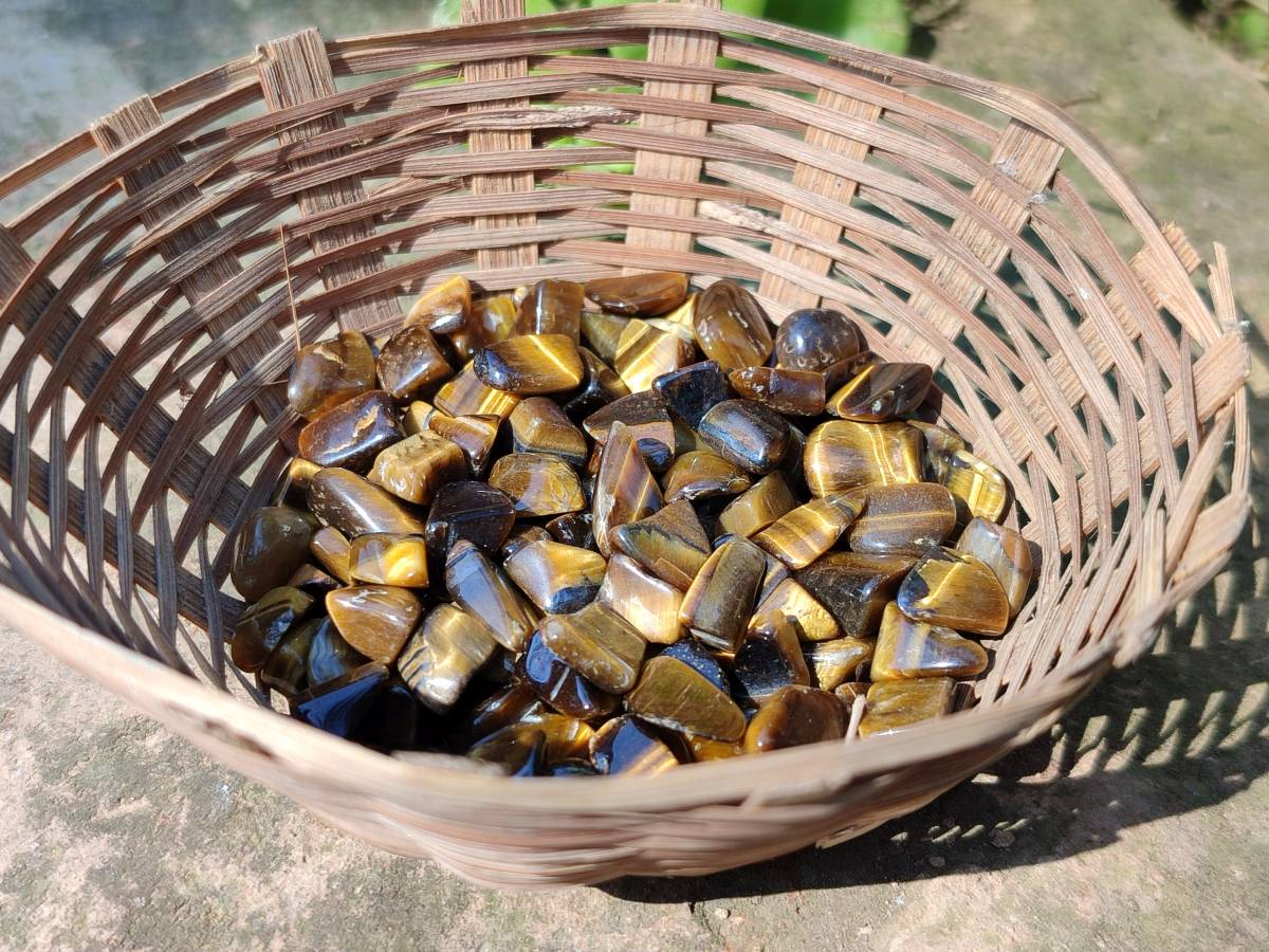 Polished Tigers Eye Tumbled Stones x 6 Kg Lot From South Africa - Toprock Gemstones and Minerals 