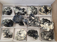 Natural Schorl Black Tourmaline Specimens x 12 From Erongo, Namibia