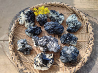 Natural Schorl Black Tourmaline Specimens x 12 From Erongo, Namibia