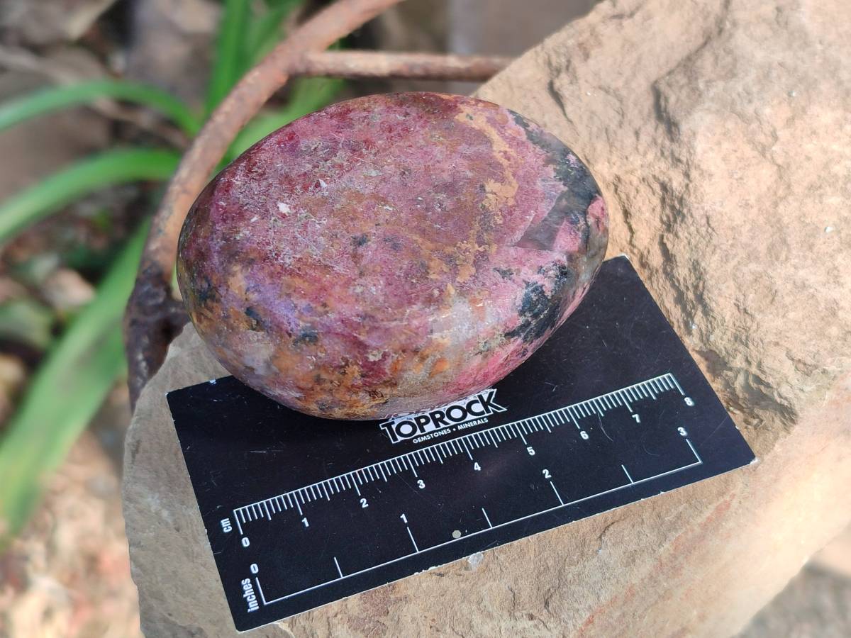 Polished Rhodonite Free Forms x 6 From Rhusinga, Zimbabwe - Toprock Gemstones and Minerals 