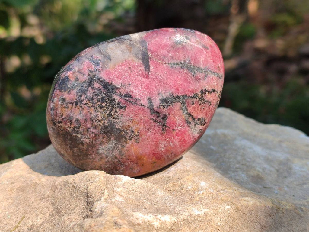 Polished Rhodonite Free Forms x 6 From Rhusinga, Zimbabwe - Toprock Gemstones and Minerals 
