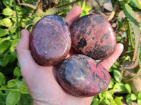 Polished Rhodonite Free Forms x 6 From Rhusinga, Zimbabwe
