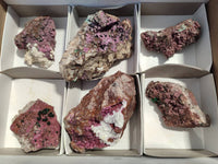 Natural Salrose Cobaltion Dolomite Specimens x 6 From Kakanda, Congo