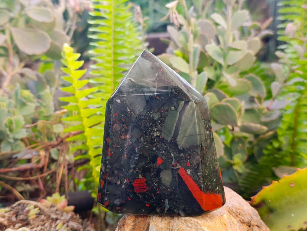 Polished Bloodstone Points x 3 From Swaziland - Toprock Gemstones and Minerals 